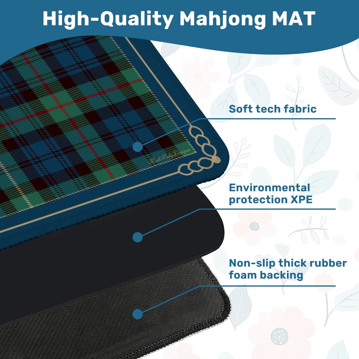 Blue Christmas Mat