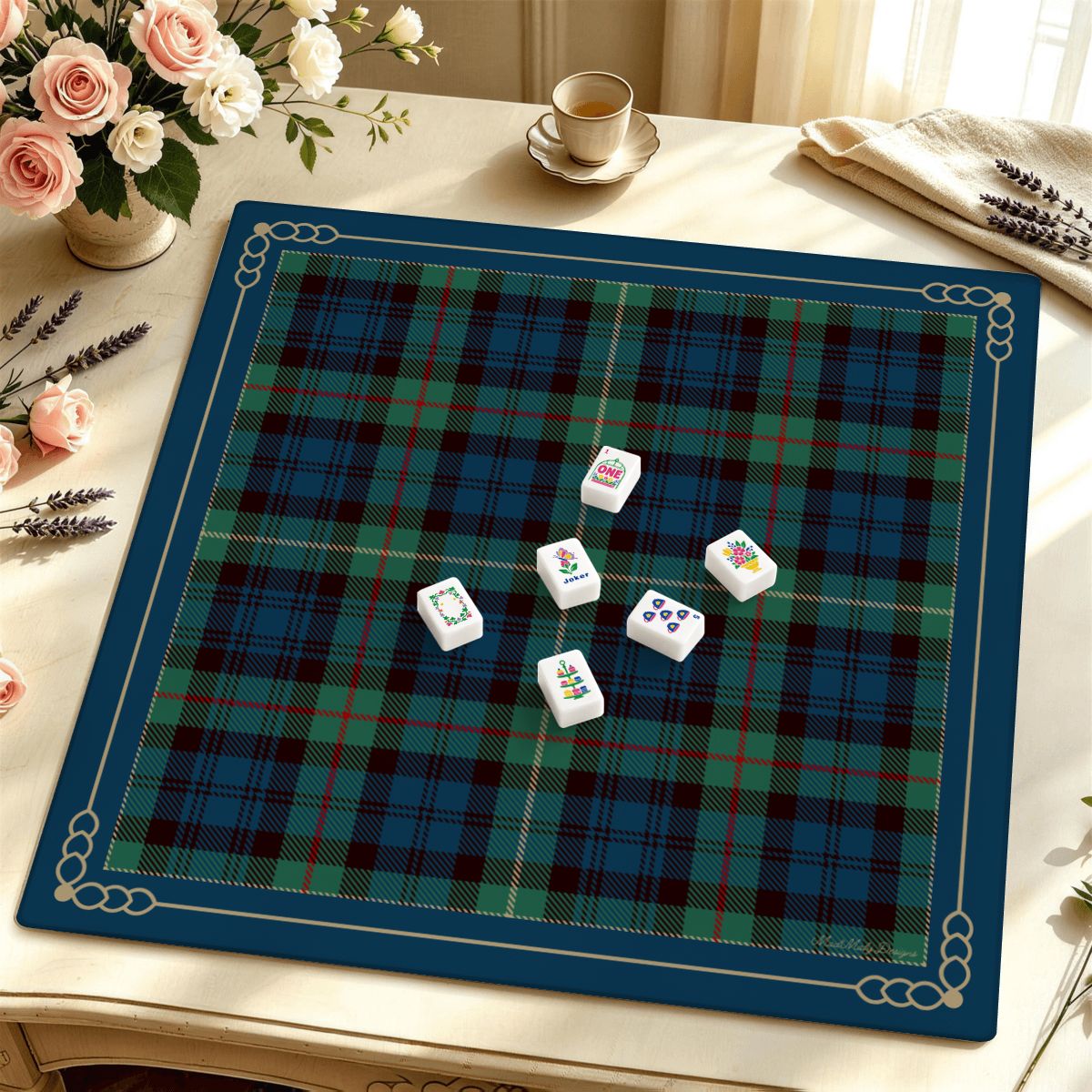 Blue Christmas Mat