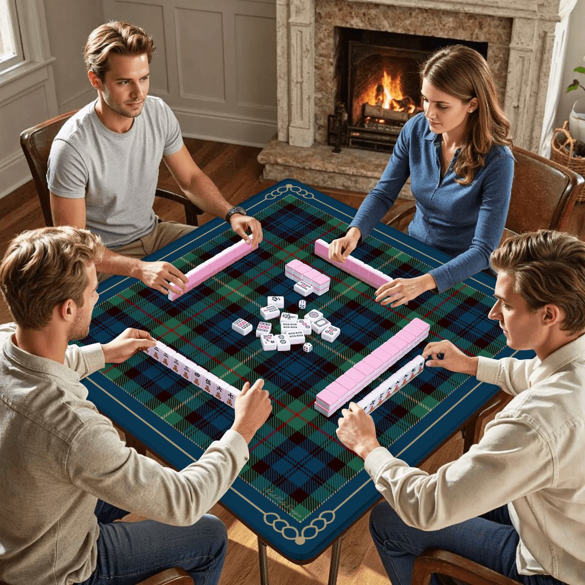 Blue Christmas Mat